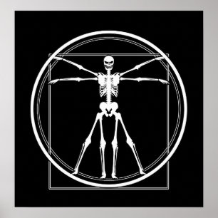 Vitruvian Skelett Poster
