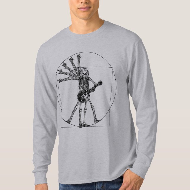 Vitruvian Skelett T-Shirt (Vorderseite)