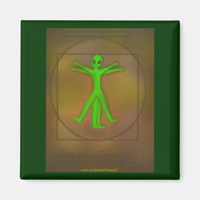 Vitruvian Space Alien /2 Magnet (Vorne)