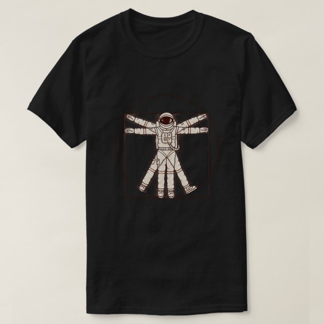 Vitruvian Spaceman T-Shirt (Design vorne)
