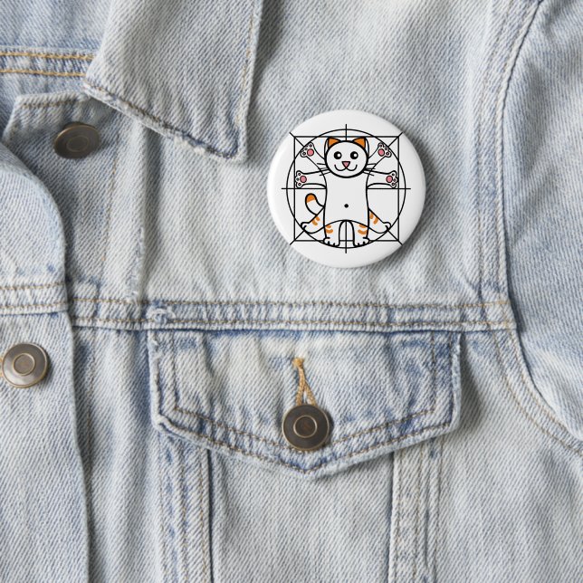Vitruvianische Katze Button (Beispiel)