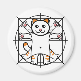 Vitruvianische Katze Magnet