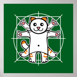 Vitruvianische Katze Poster