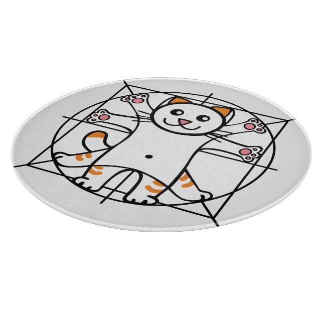 Vitruvianische Katze Schneidebrett (Ecke)