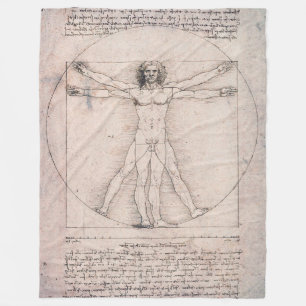 Vitruvianischer Mensch, Leonardo da Vinci Fleecedecke