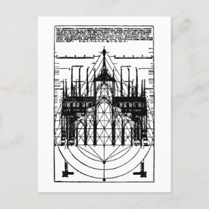 Vitruvischer Dom von Mailand 1521 Postkarte