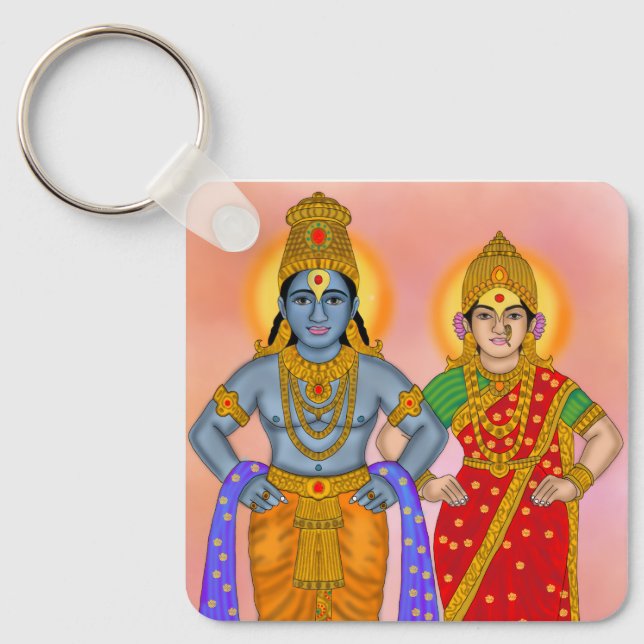 Vitthal Rukmini Keychain Schlüsselanhänger (Vorderseite)