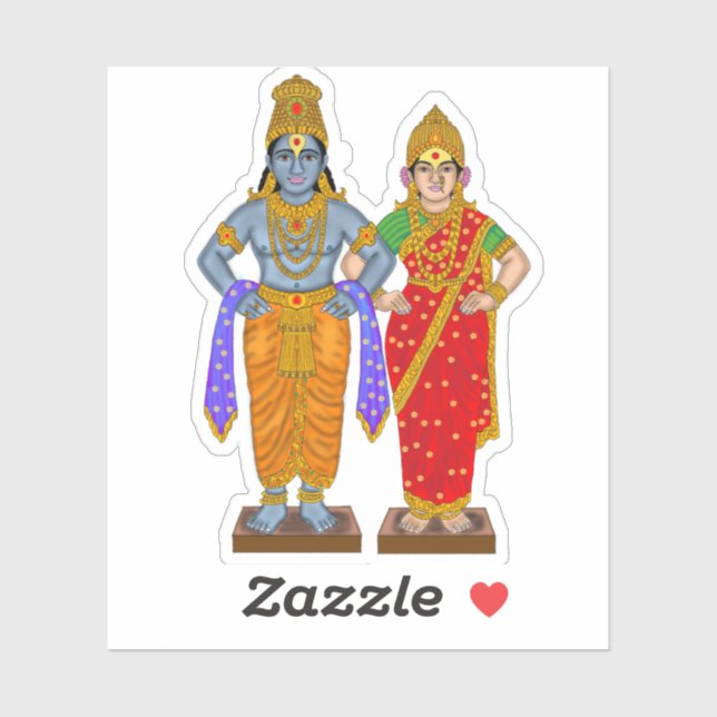 Vitthal Rukmini Sticker (Blatt)