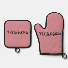 Vityland Oven Mitt and Pot Holders Ofenhandschuh & Topflappen-Set