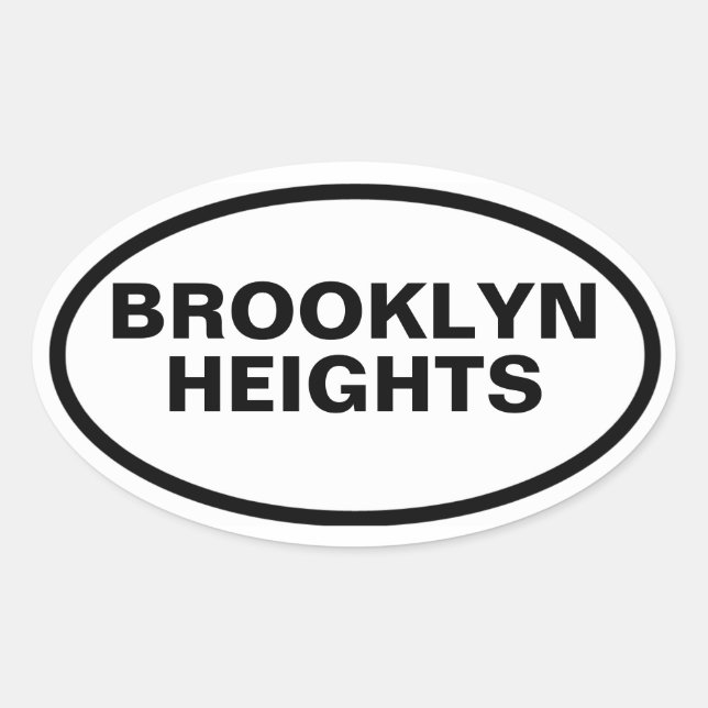 VIUR Brooklyn Heights Ovaler Aufkleber (Vorderseite)