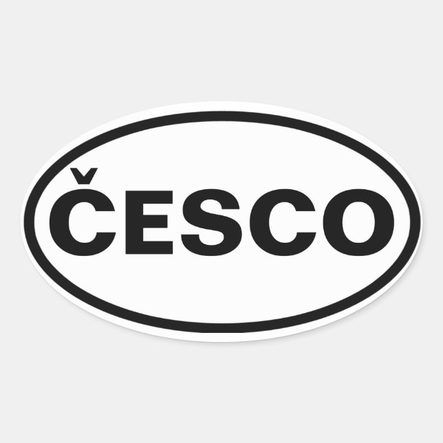 VIUR Česko Ovaler Aufkleber (Vorderseite)
