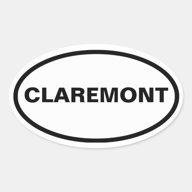 VIUR Claremont Ovaler Aufkleber (Vorderseite)