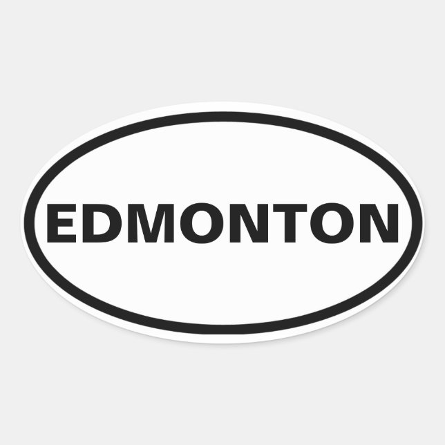 VIUR Edmonton Ovaler Aufkleber (Vorderseite)