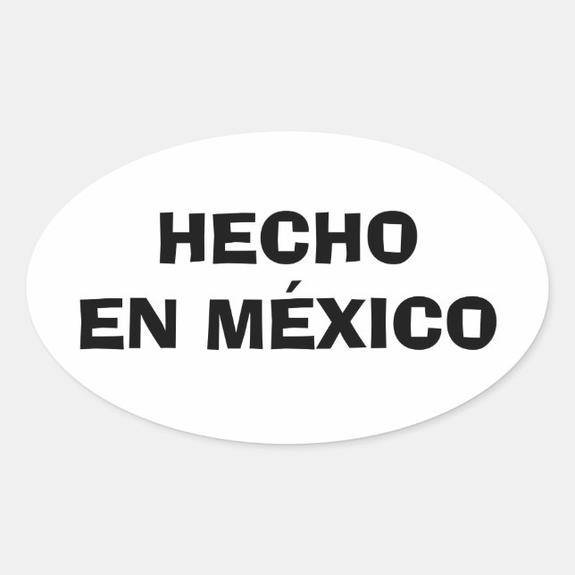 VIUR Hecho en Mexico Ovaler Aufkleber (Vorderseite)