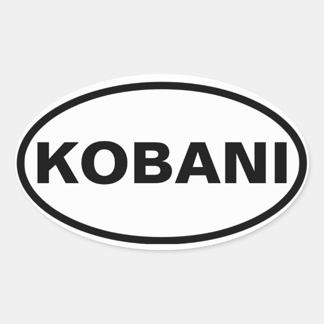 VIUR Kobani Ovaler Aufkleber (Vorderseite)
