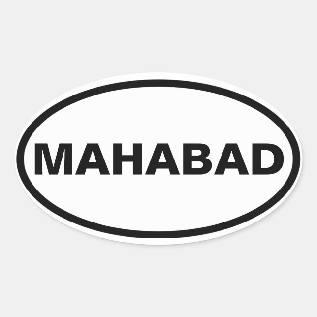 VIUR Mahabad Ovaler Aufkleber (Vorderseite)