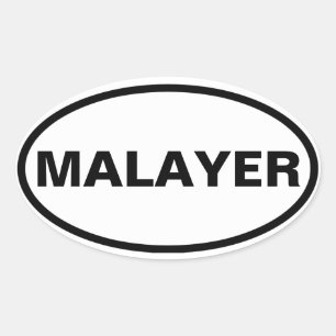 VIUR Malayer Ovaler Aufkleber