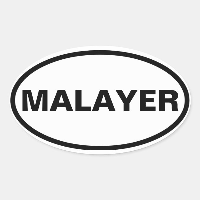 VIUR Malayer Ovaler Aufkleber (Vorderseite)