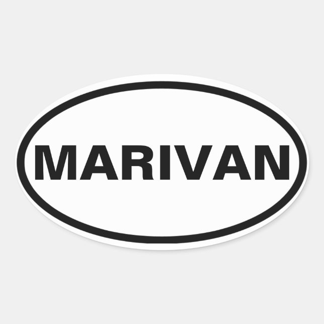 VIUR Marivan Ovaler Aufkleber (Vorderseite)