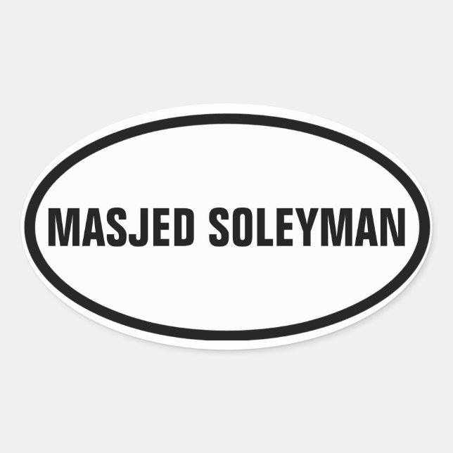 VIUR Masjed Soleyman Ovaler Aufkleber (Vorderseite)