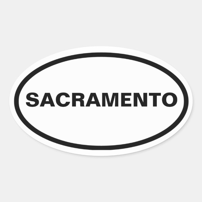 VIUR Sacramento Ovaler Aufkleber (Vorderseite)