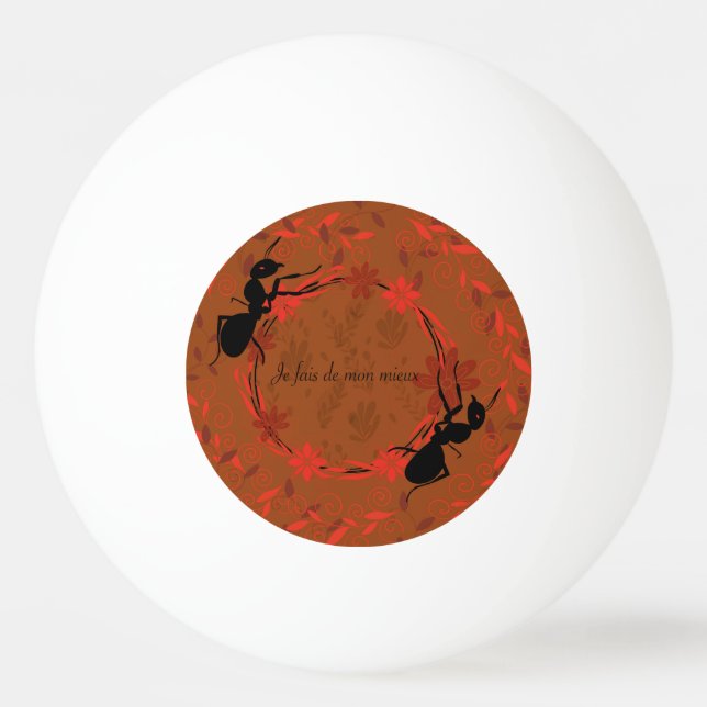 Viurmi, Bejahung positiv, Phrase inspirante Tischtennisball (Vorderseite)