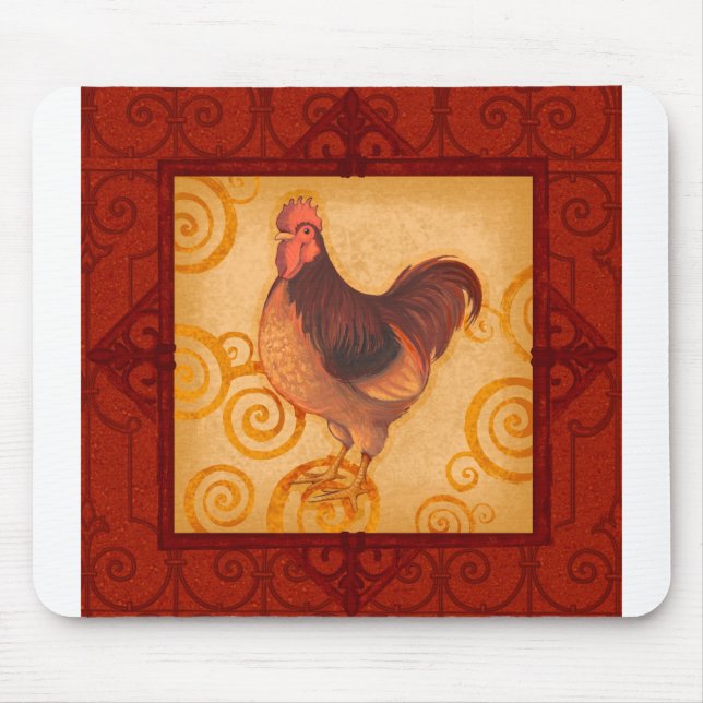 VIV55 Hahn 3.tif Mousepad (Vorne)
