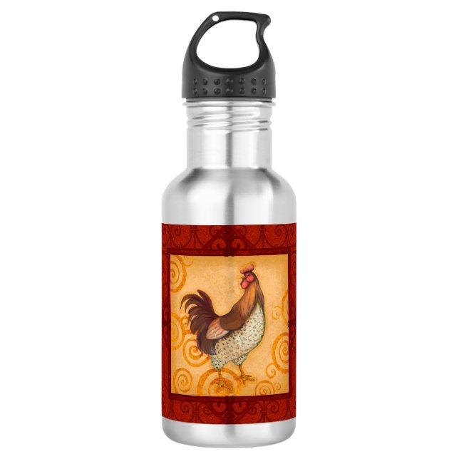 VIV56 Hahn 4.tif Edelstahlflasche (Vorderseite)