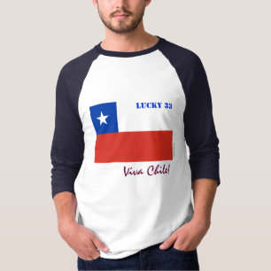 Viva Chile-glücklicher 33 Baseball Jersey T-Shirt