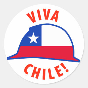 Viva Chile! Runder Aufkleber