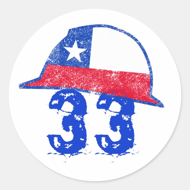 Viva Chile! Runder Aufkleber (Vorderseite)