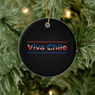 Viva Chile - Stolz Chilenische Flagge Kunst Keramik Ornament