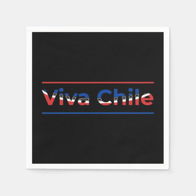 Viva Chile - Stolz Chilenische Flagge Kunst Serviette (Vorderseite)