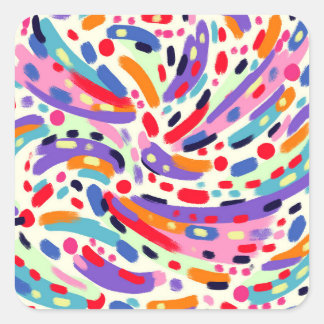 Viva Colors! Quadratischer Aufkleber