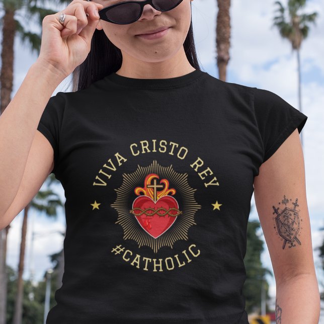 Viva Cristo Rey katholische Cristeros-Geschenk T-Shirt (Von Creator hochgeladen)