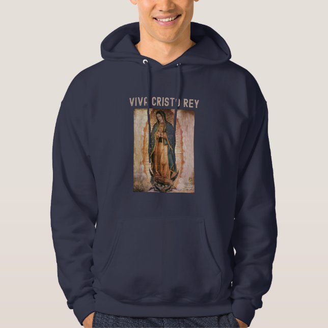 Viva Cristo Rey Katholische Cristeros Hoodie (Vorderseite)