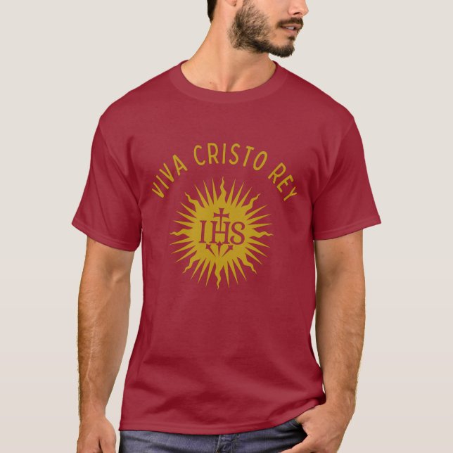 Viva Cristo Rey Katholische Cristeros T-Shirt (Vorderseite)