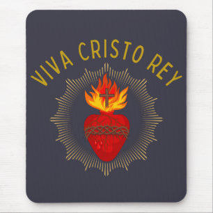 Viva Cristo Rey Katholische Krister Heiliges Herz Mousepad