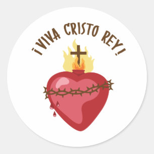 Viva Cristo Rey Runder Aufkleber