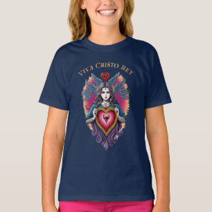 Viva Cristo Rey Sacred Heart Römisch-katholisch T-Shirt