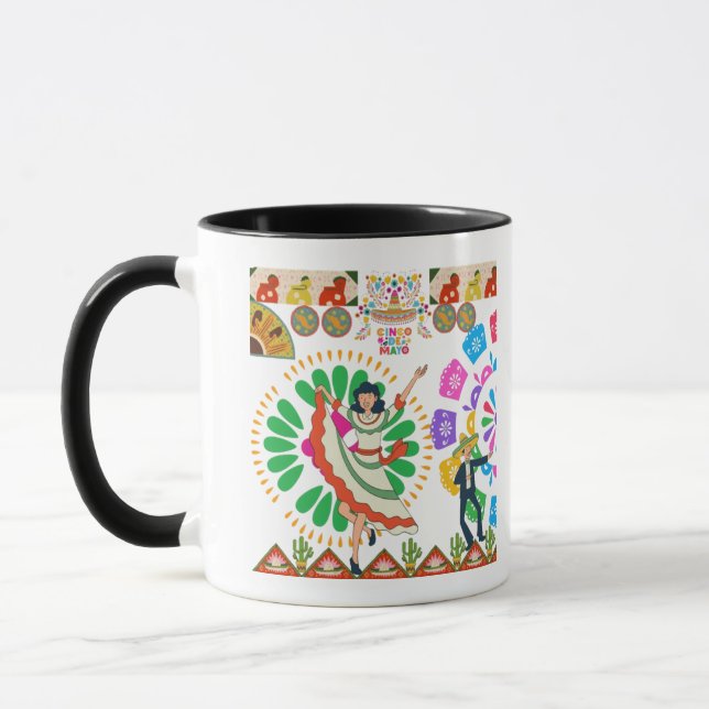 Viva Fiesta Dreams black & white Tasse (Links)