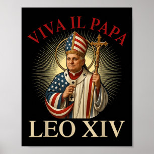 Viva Il Papa Leo Xiv Erster amerikanischer Pontiff Poster