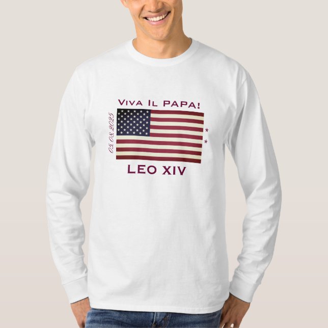 Viva Il Papa LEO XIV Long Sleve T - Shirt (Vorderseite)