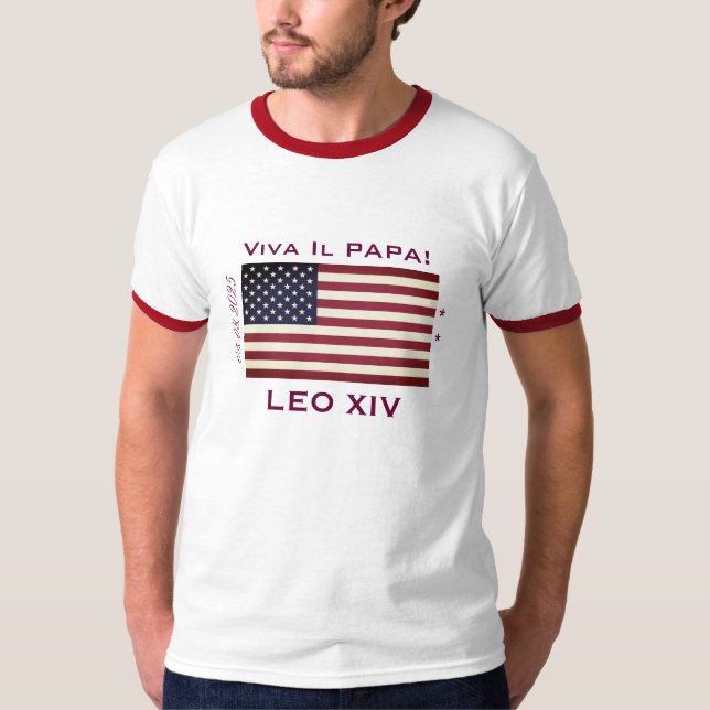 Viva Il Papa Papa LEO XIV T - Shirt der Männer (Vorderseite)