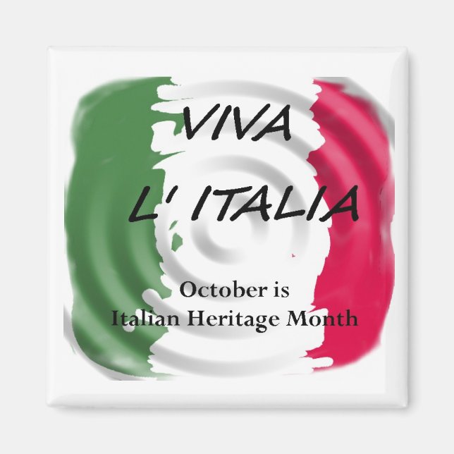 VIVA ITALIA Italienisches Erbe Magnet (Vorne)