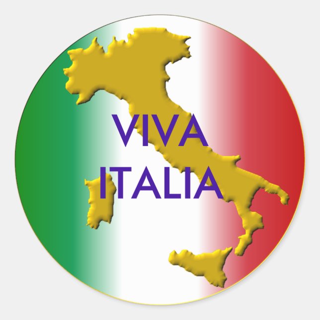 Viva italia runder aufkleber (Vorderseite)