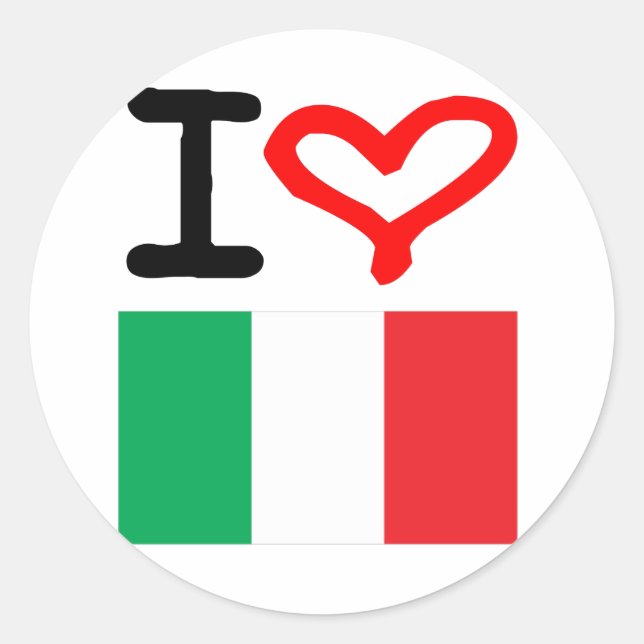 Viva Italia! Runder Aufkleber (Vorderseite)