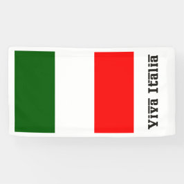 Viva Italia und italienische Flagge Banner