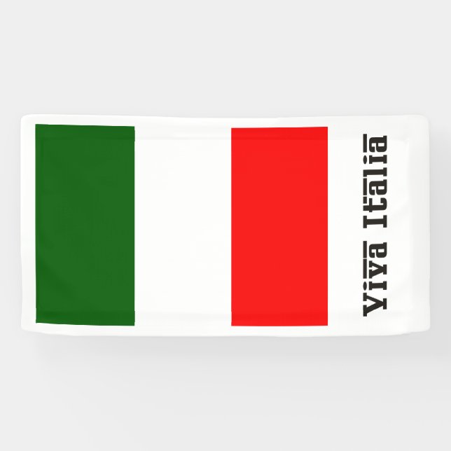 Viva Italia und italienische Flagge Banner (Horizontal)