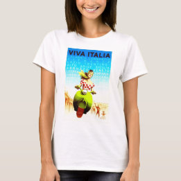 Viva Italia Vintage Retro Reiseplakat T-Shirt